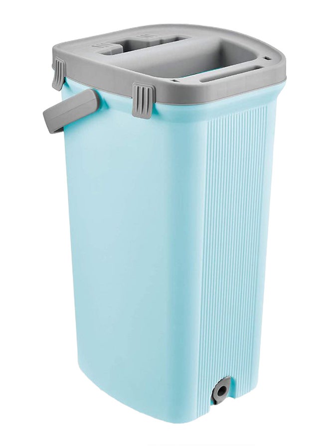 Floret Microfiber Flat Mop And Bucket System With Pad Tiffany/Grey 8Liters - Image 2