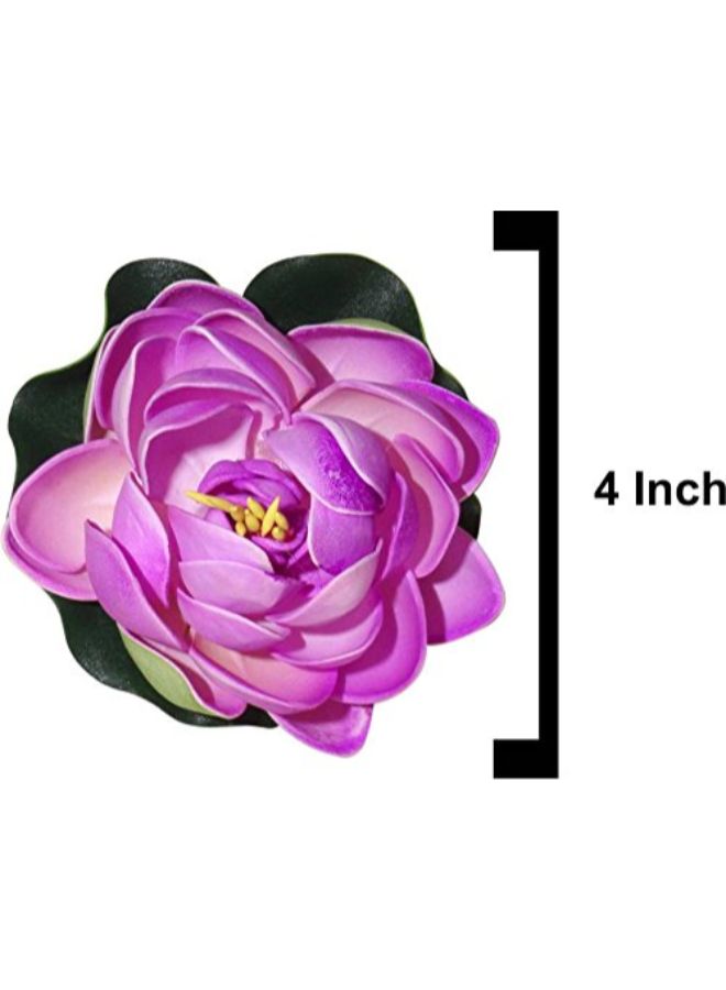 Generic 5-Piece Artificial Floating Lotus Flower Multicolor 4inch  - Image 5