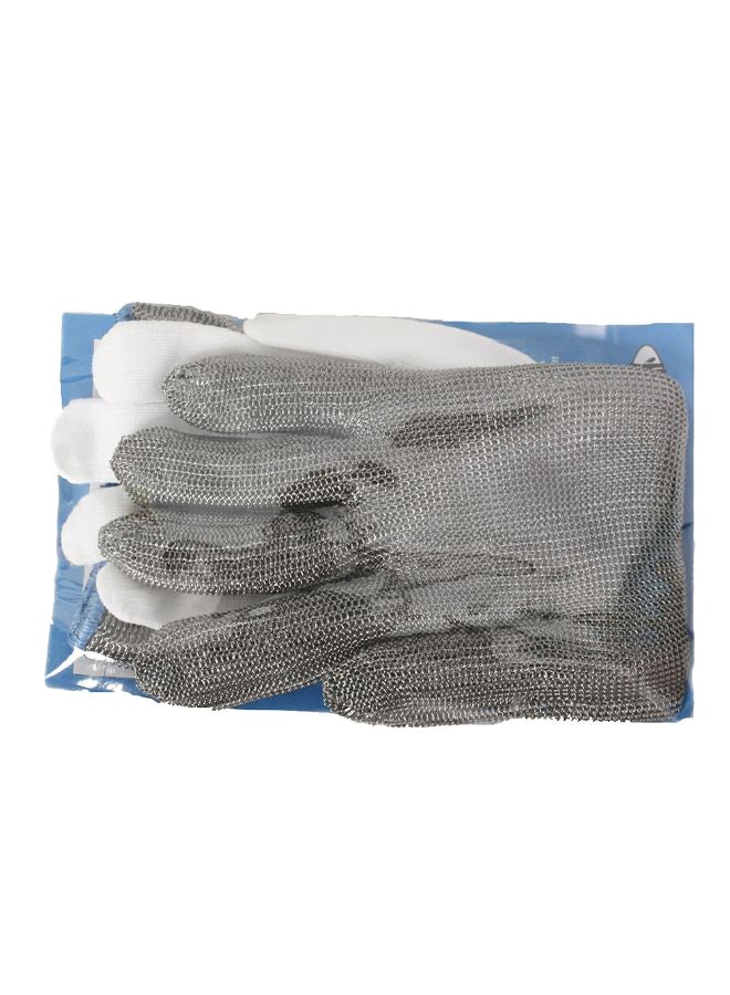 Protective Safety Cut Stab Resistant Glove Silver 37 x 9centimeter - Image 2