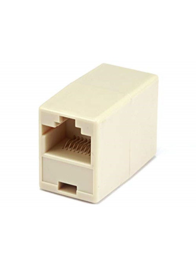 RJ-45 Straight Inline Coupler Beige - v1590160698/N38166729A_1