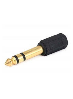 Monoprice 107139 6.35mm Stereo Plug to 3.5mm Stereo Jack Adaptor Black/Gold 