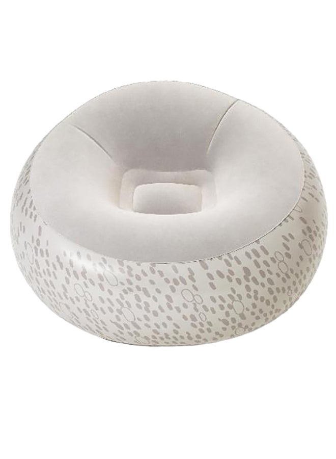 Inflatable Doughnut Chair Off White/Grey