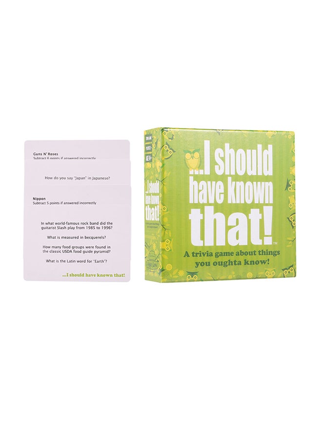Generic - I Should Have Known That Trivia Card Game - Image 1