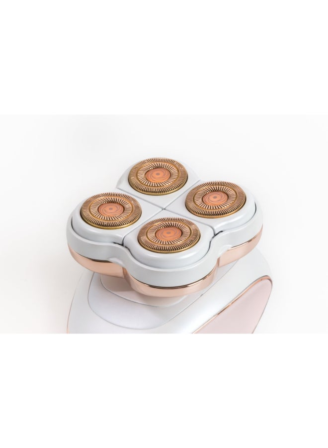 مزيل شعر السّاق بدون ألم أبيض/ذهبي 3.5 x 2.4 x 3.1بوصة - Image 2