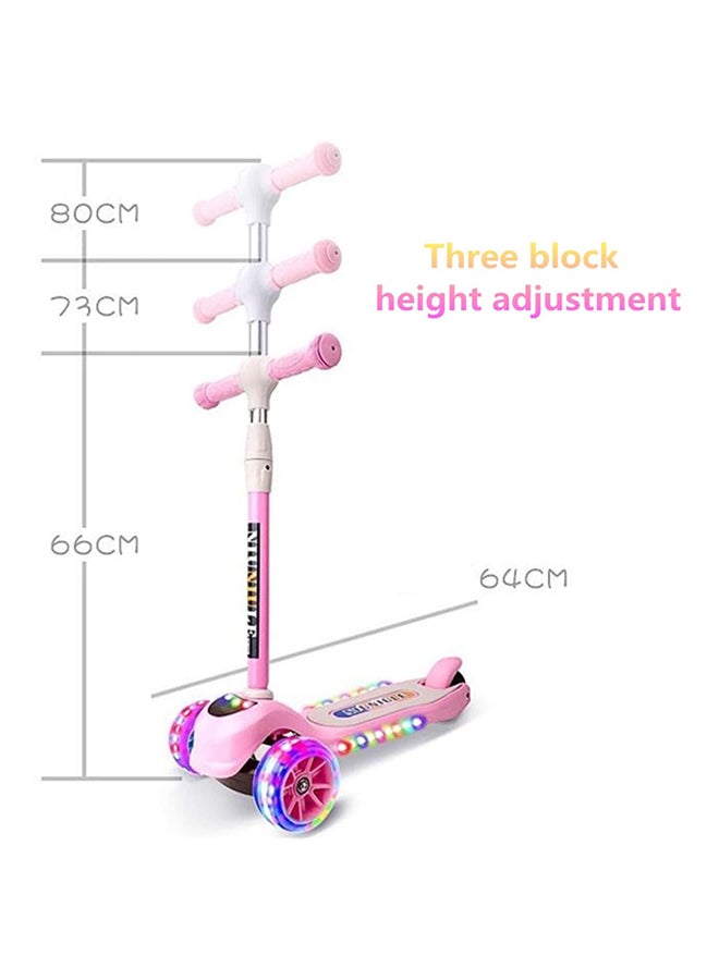 Cool Baby 3-Wheel Adjustable Height Kick Scooter With LED Light And Music Pink 64 x 66cm - Image 3
