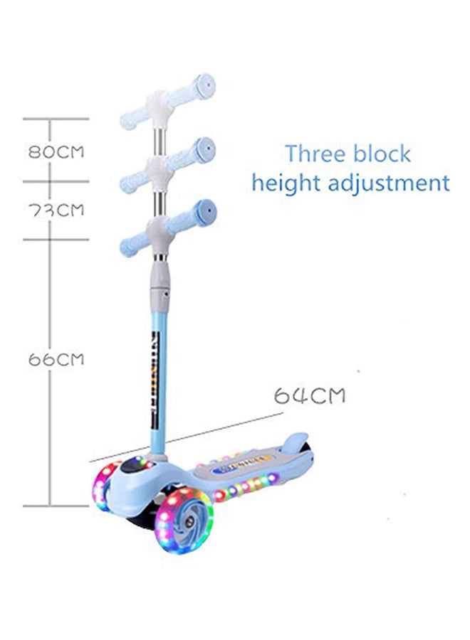 Cool Baby 3-Wheel Indoor And Outdoor Scooter With Adjustable Height And LED Light Music Blue - Image 5