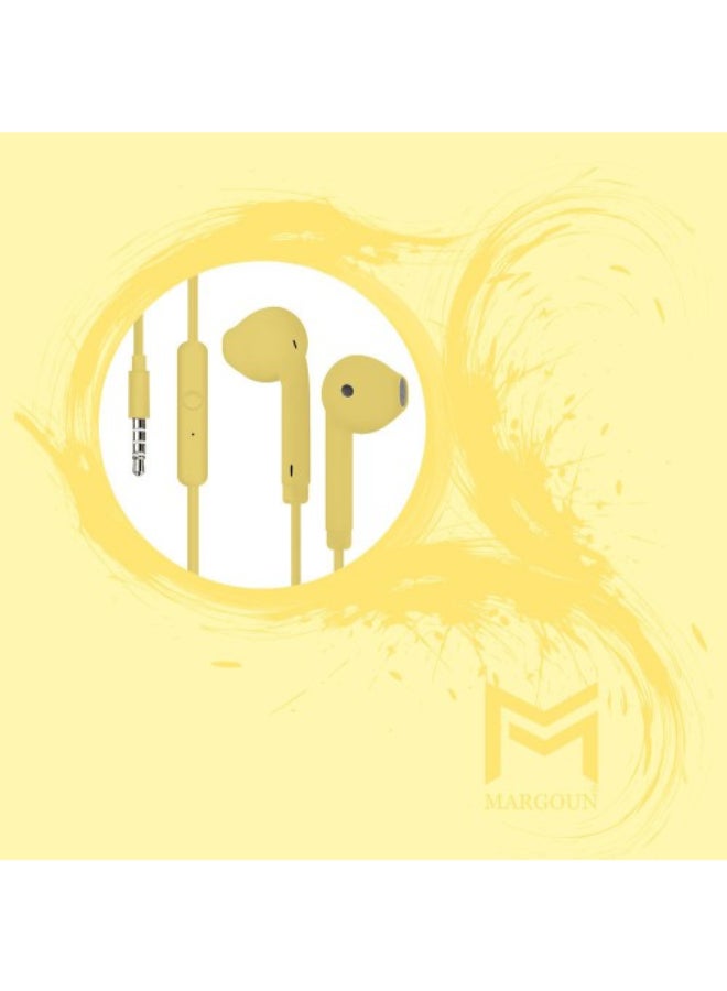 مارجون سماعات أذن داخلية سلكية مزودة بمقبس مقاس 3.5 مم أصفر - Image 3