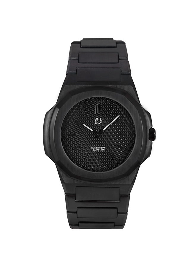 Nuun unisex Stainless Steel Analog Watch Montre02 - 43 mm - Black