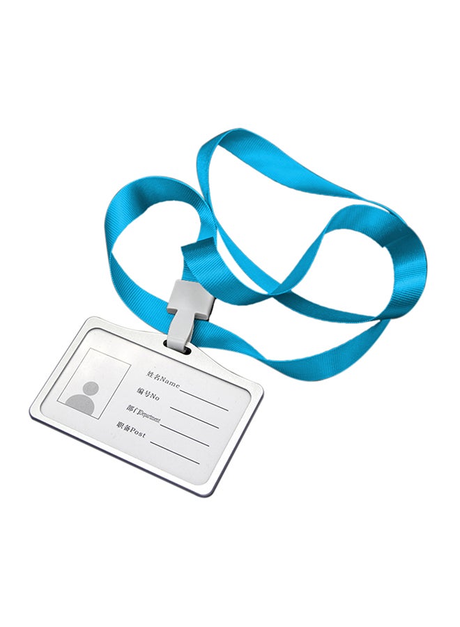 Generic Horizontal Style Business Card Holder With Lanyard Multicolour 