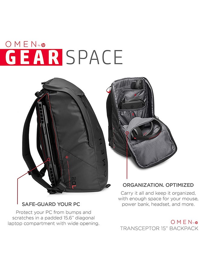 HP - Omen Transceptor Backpack Grey/Black - Image 1