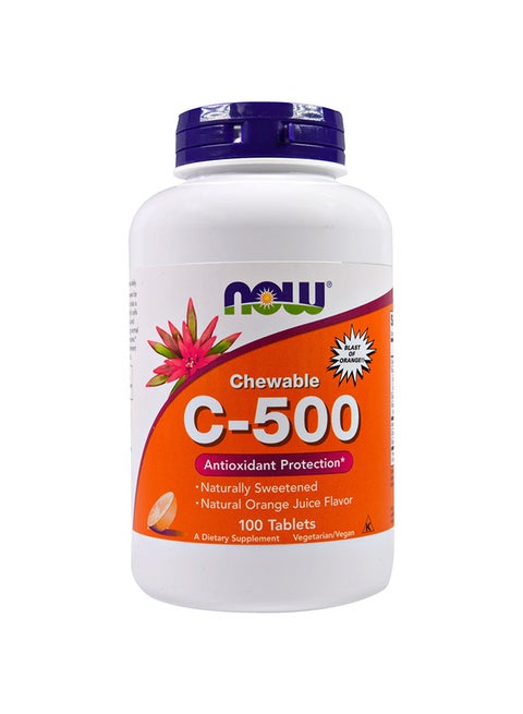 C-500 Orange Juice Flavour Chewable - 100 Tablets