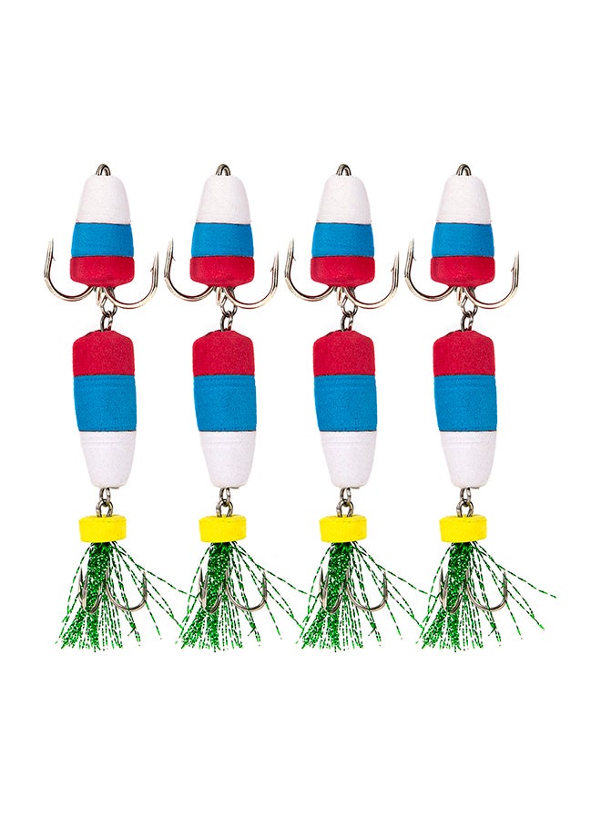 Generic 4-Piece Soft Wobbler Fishing Hook Set 11 x 3cm 