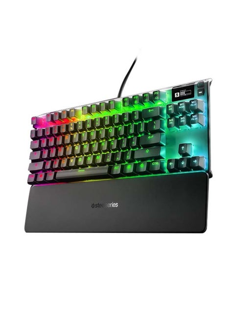 SteelSeries Apex Pro TKL Mechanical Gaming Keyboard, Adjustable Actuation Switches, OLED Smart Display, American QWERTY Layout