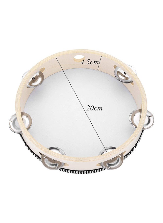 Generic Hand Held Bell Birch Jingles Tambourine  - Image 2