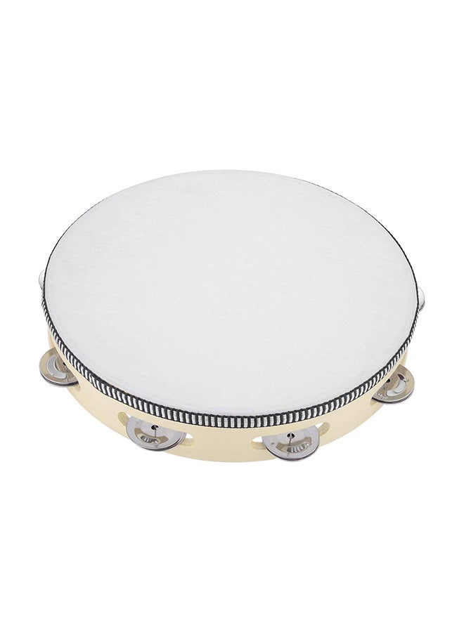 Mike Music Hand Held Bell Birch Jingles Tambourine - Image 1