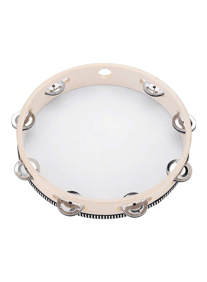 Mike Music Hand Held Bell Birch Jingles Tambourine - Image 2