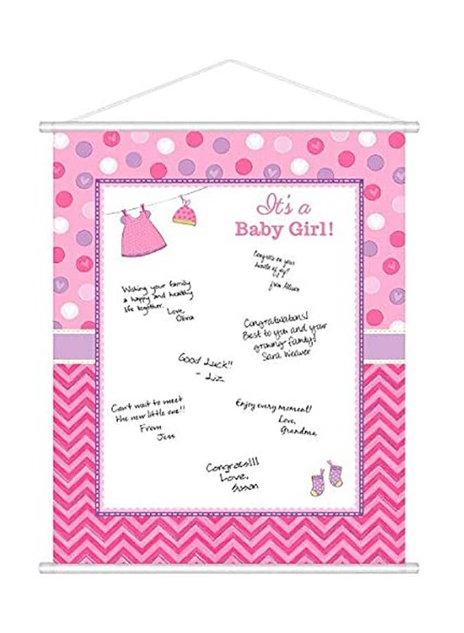 Amscan Shower With Baby Girl Sign In Sheet
