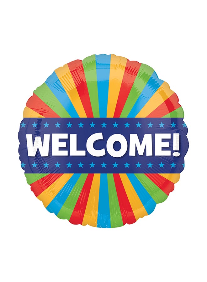بالون من القصدير مكتوب عليه عبارة "Welcome Blitz" 18بوصة