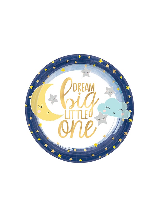 Amscan 8-Piece Twinkle Little Star Baby Shower Paper Plates