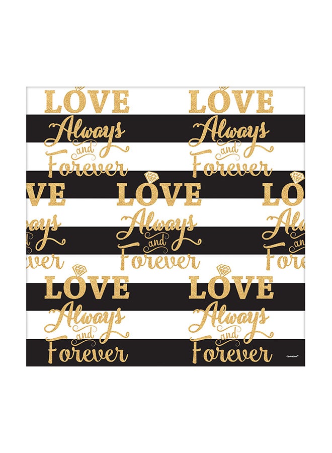 Amscan Love Stripe Wedding Jumbo Paper Gift Wrap