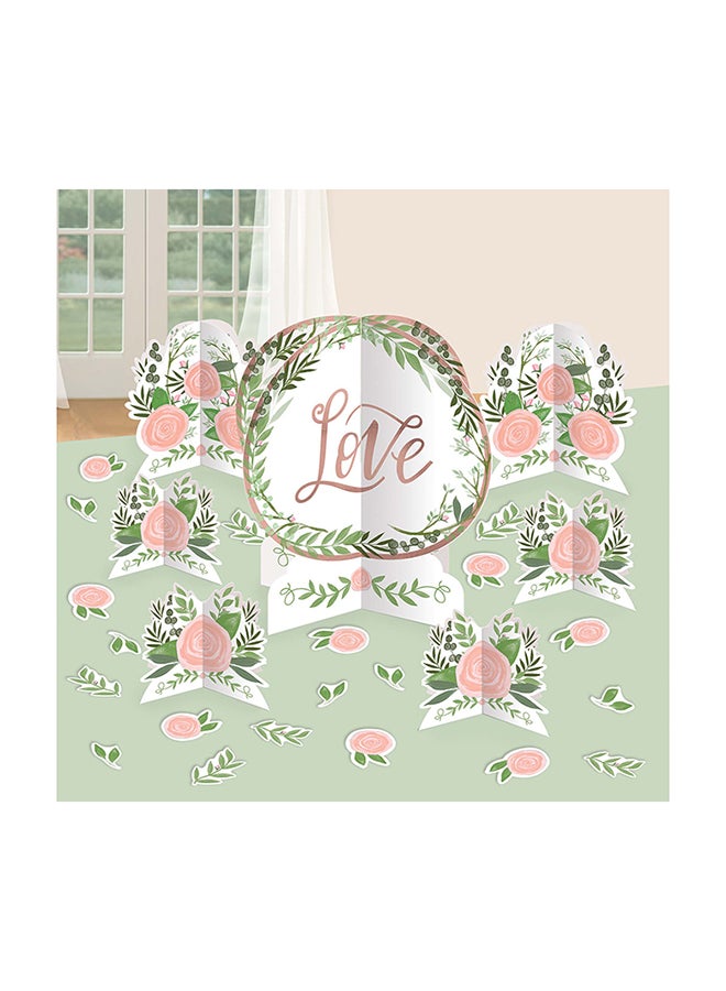 Amscan Love And Leaves Centerpiece Table Decorating Kit Set