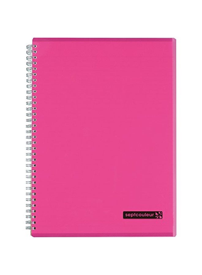 Septcouleur A4 Notebook, 80 Pages Pink - v1590242910/N38162693A_1