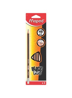 3-Piece HB Graphite Pencil Set Red/Black - v1590243084/N38162876A_1