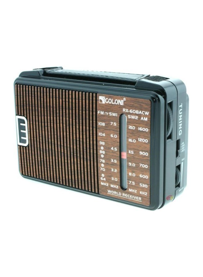 Golone - Portable Classic Radio RX-608ACW Brown - Image 1
