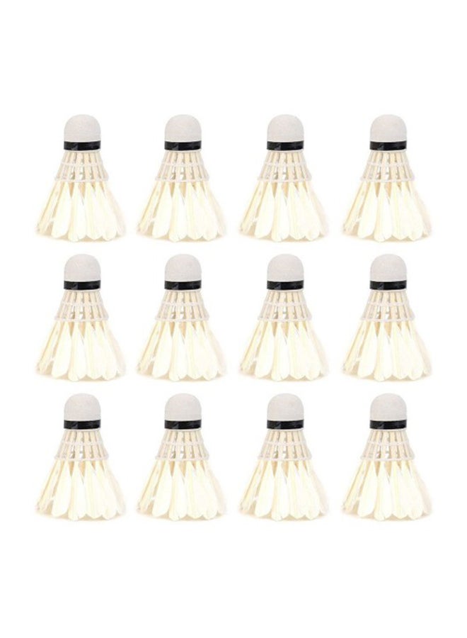 Generic 12-Piece Premium Feather Shuttlecock Set 8.5cm  - Image 1