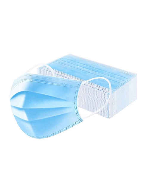 50-Piece 3 Layer Anti Pollution Mouth Mask Set