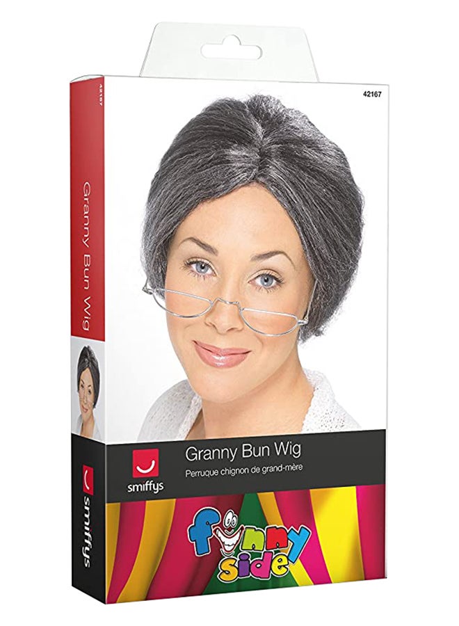 Smiffys - Granny Bun Wig One Size - Image 1