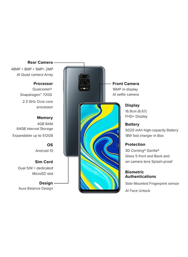 Redmi Note 9 Pro Dual SIM Interstellar Grey 6GB RAM 64GB 4G LTE - International Version - v1590298275/N38249430A_6