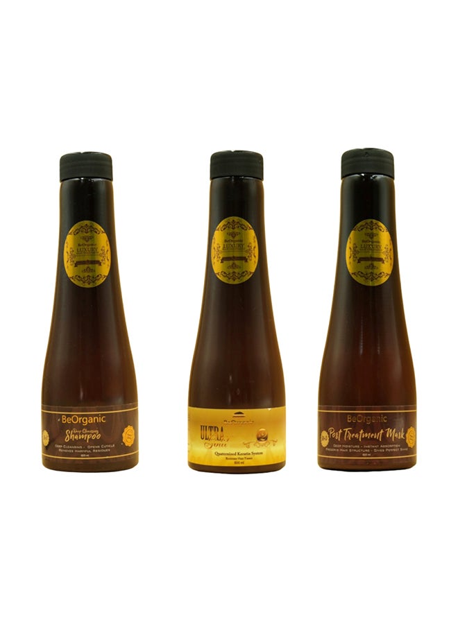 BeOrganic 3-Piece Ultra Gold Treatment Set 600ml