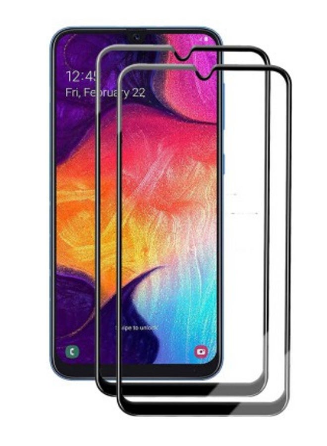 MARGOUN Pack Of 2 3D Tempered Screen Protector Glass For Samsung Galaxy A50s Clear/Black - Image 1