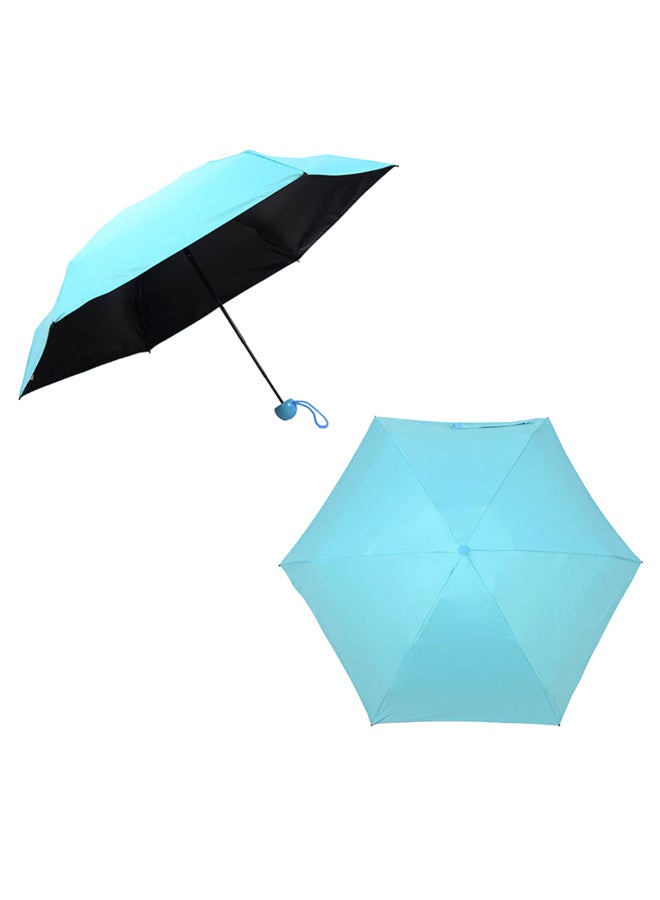 مظلة ب5 طيات مضادة للأشعة فوق البنفسجية أزرق - Image 2