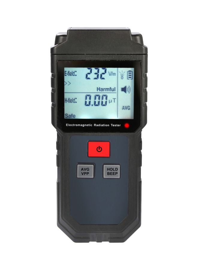 جهاز رقمي بشاشة LCD لاختبار الإشعاع الكهرومغناطيسي الأسود / الأزرق 135x60x27مم - Image 1