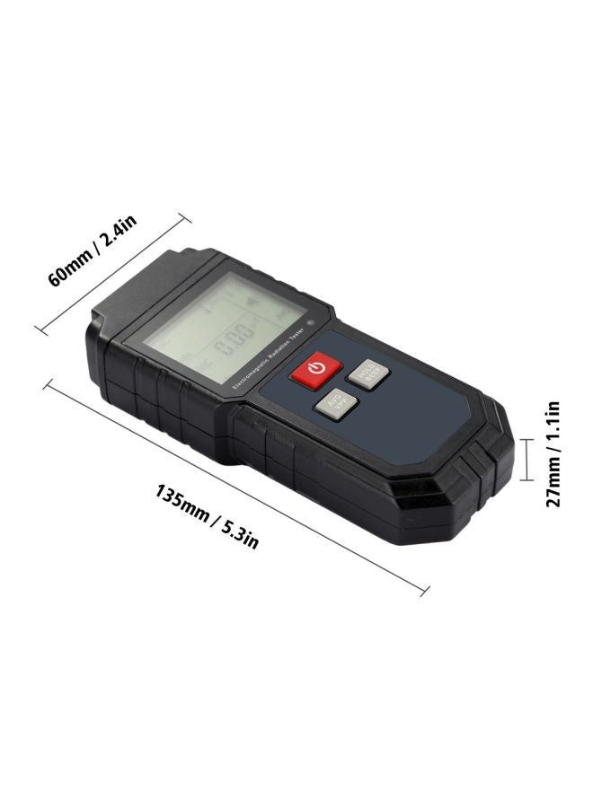 جهاز رقمي بشاشة LCD لاختبار الإشعاع الكهرومغناطيسي الأسود / الأزرق 135x60x27مم - Image 4