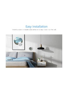 TUYA Smart LCD Temperature And Humidity Sensor White 68x68x30mm  - Image 3