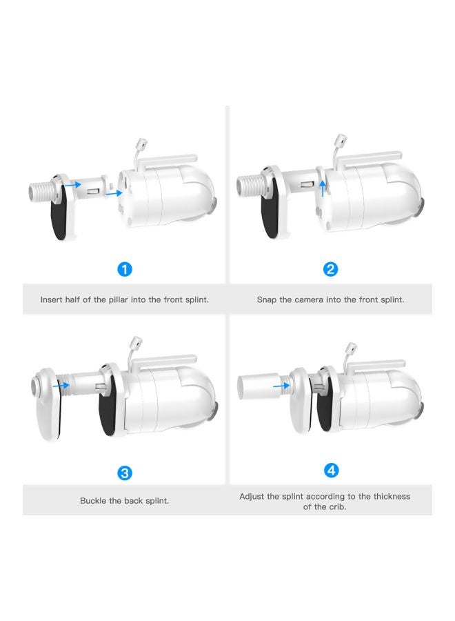 Baby Monitor Mount Bracket For Infant Optics DXR-8 White/Black - Image 3