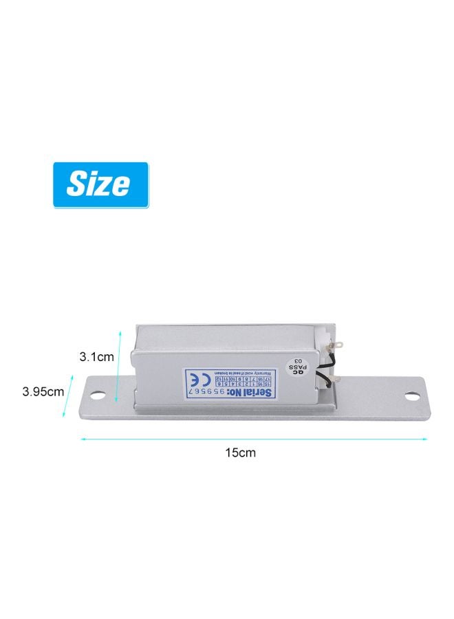 Generic - Strike Door Lock Silver 15x3.95x3.1centimeter - Image 1