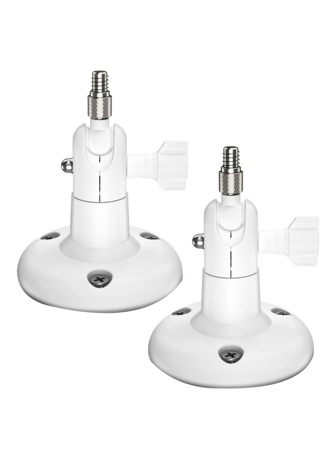 Pack Of 2 Adjustable Camera Wall Mount White/Silver  - Image 1