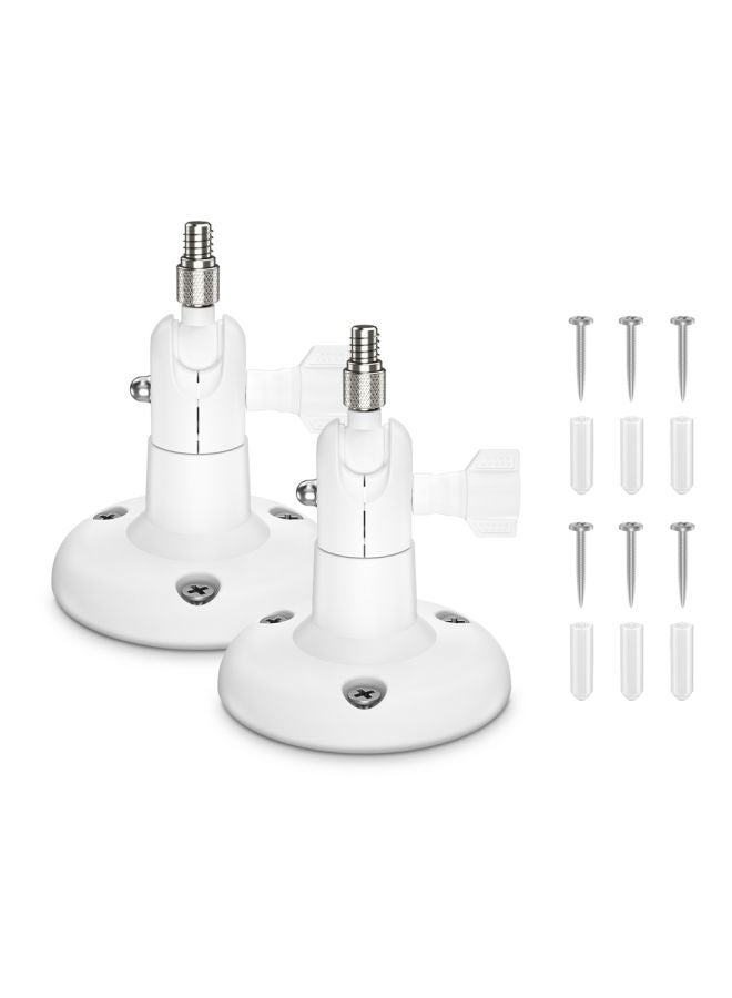 Pack Of 2 Adjustable Camera Wall Mount White/Silver  - Image 2