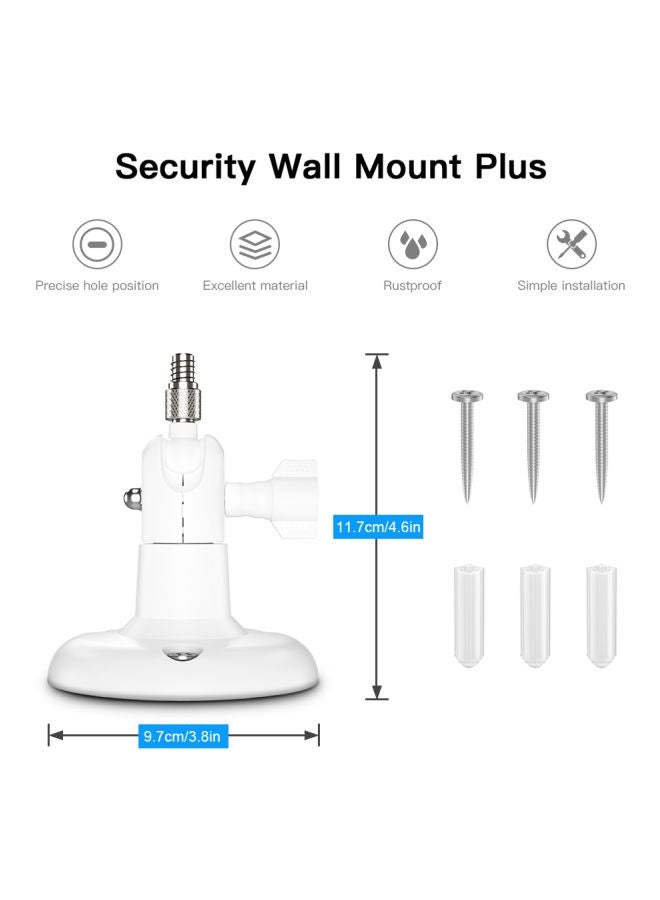 Pack Of 2 Adjustable Camera Wall Mount White/Silver  - Image 3