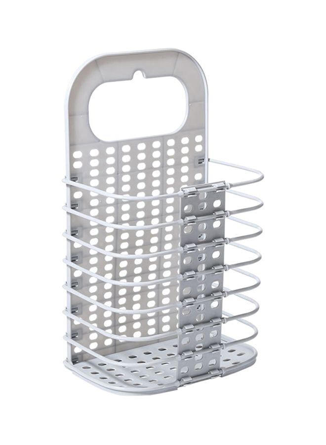 Plastic Hanging Storage Basket Silver 27x16.5x46centimeter - Image 1