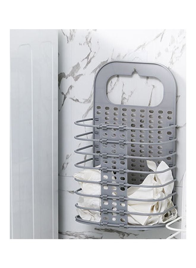 Plastic Hanging Storage Basket Silver 27x16.5x46centimeter - Image 3