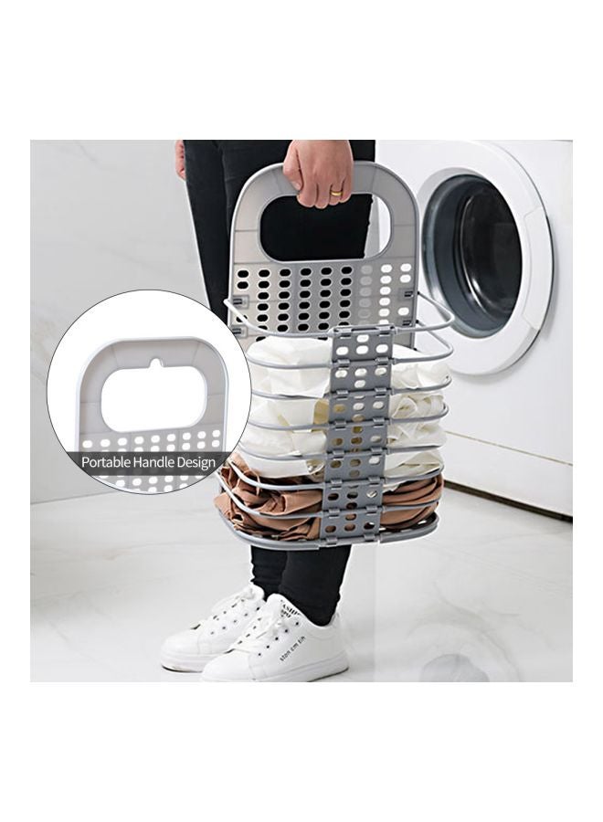 Plastic Hanging Storage Basket Silver 27x16.5x46centimeter - Image 5