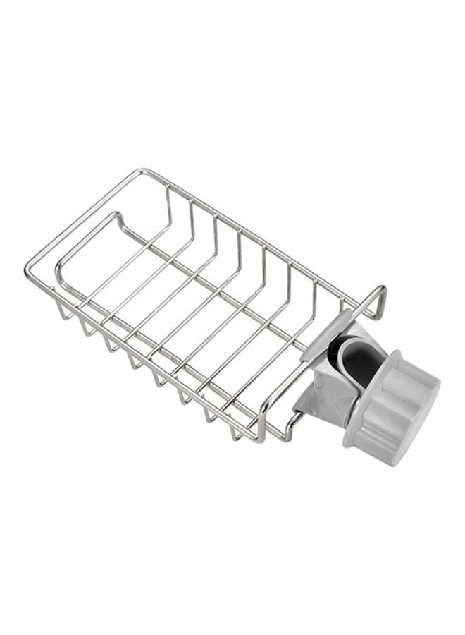 Stainless Steel Sponge Holder Silver 17x4x10.5cm - Image 1