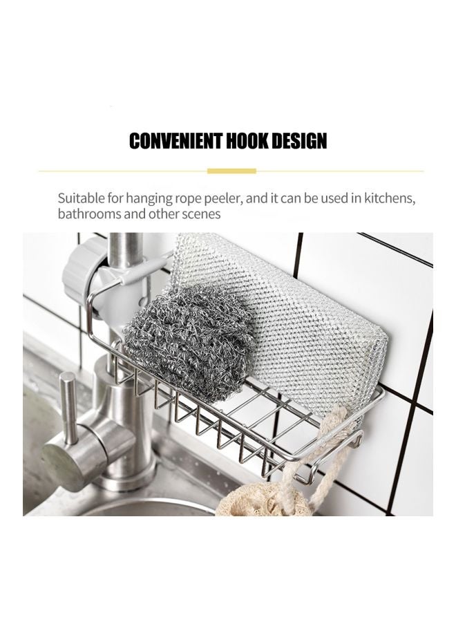 Stainless Steel Sponge Holder Silver 17x4x10.5cm - Image 2