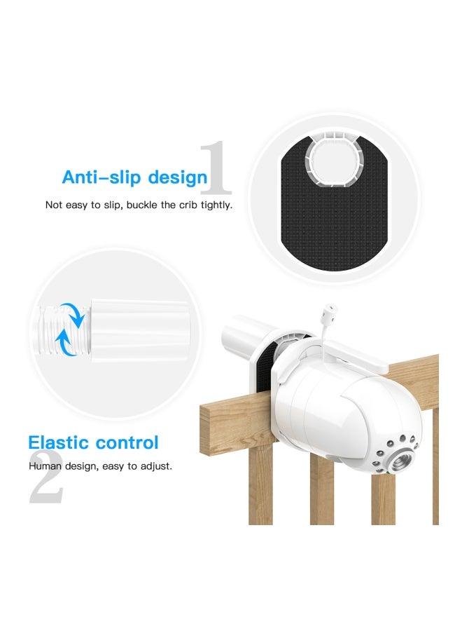 Baby Monitor Mount Bracket Kit White/Black 11.30x6.10x7.30cm  - Image 4