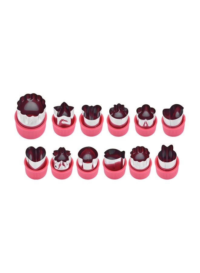 مجموعة قطاعات كوكيز من 12 قطعة وردة حمراء